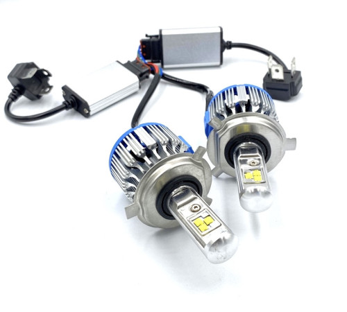 Комплект LED ламп TurboLed T1 H4 6000K 50W 12 24v CanBus з активним охолодженням (T1H4)