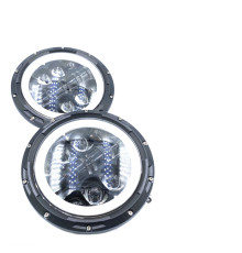 Фара LED 80W ближній дальній ходові вогні 7 дюймів для ваз 2101 2121 Газ 53 Камаз Уаз Зіл Маз (Led I)
