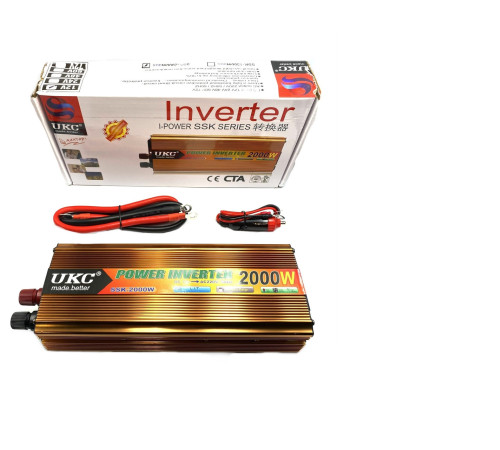 Перетворювач напруги інвертор UKC 2 кВт 2000Вт 12V 220V (SSK12V-2000W)